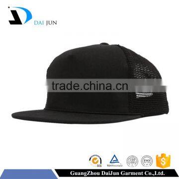 Daijun New Design OEM Hot Sale 100%Cotton Metal Buckle Black 2D Embroidered Men Custom Straight Caps