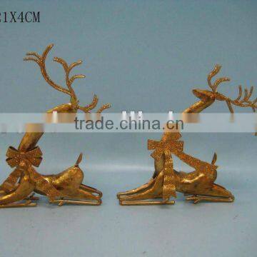 metal bronze Christmas deer for christmas decoraton