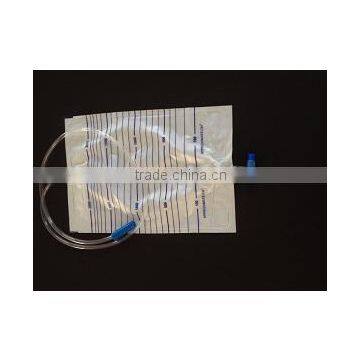Disposable urine bag 2000 ml with T-valve