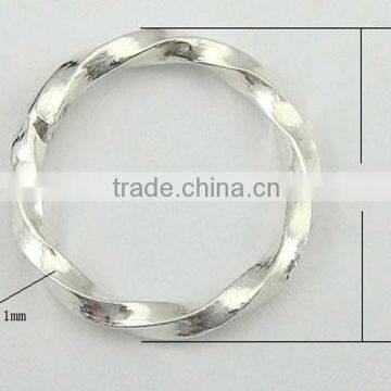 1*10mm close twisted 925 sterling silver round jump&split ring