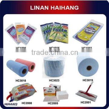 China supply OEM Polyester viscose disposable cleaning cloth wipe