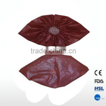 BROWN plastic overshoes/srugical waterproof overshoes/disposable shoe cover