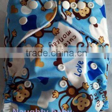 New design animal print pocket naughty baby cloth diaper Eco friendly reusable baby diaper cover washable baby nappy