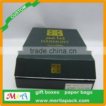 Custom Men Shirts Apparel Box Garments Boutique Classic Case Hinged Paper Box With Collar