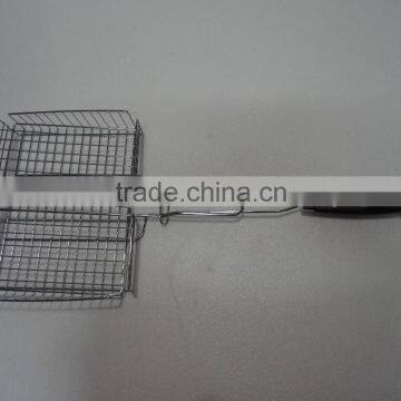 Vegetable and Meat Non Stick BBQ Grill Basket TPR Handle photo-2