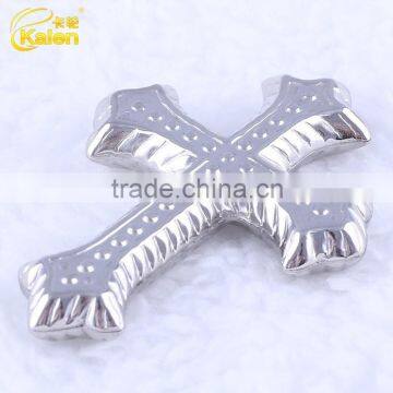 Dubai White Gold Plated Stainless Steel Crucifix/cross Pendant photo-4