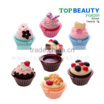 FG0205 2015 new cupcake shape lip gloss