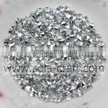 3MM wedding acrylic crystal diamond metallic confetti table scatter filler decoration