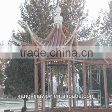 wood plastic composite outdoor kiosk pivilion