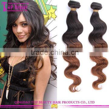 Wholesale 5a two tone ombre color hair weave virgin Malaysian hair cheap ombre hair weaves