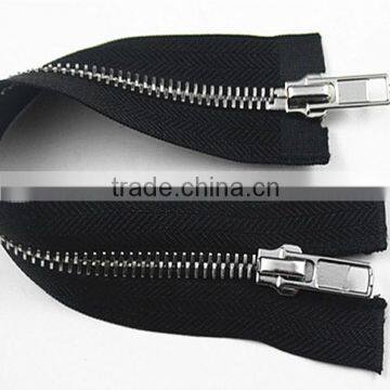 5# Metal Zippers With Two Sliders, Open-end, Auto Lock