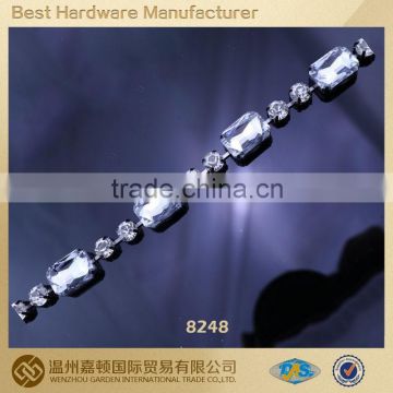 Wholesales Charming Acrylic Rhinestone trimming Chain for wedding dress