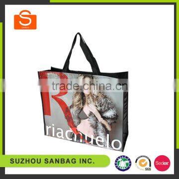 Hot pp laminated non woven bag for shopper