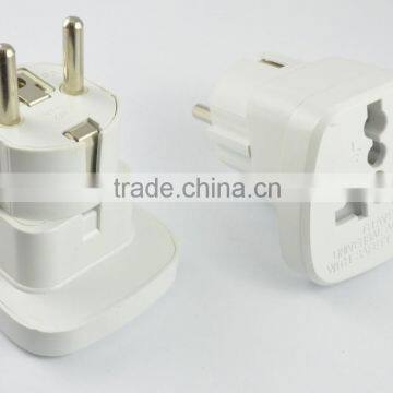 Hot selling alibaba Europe schuko plug adapter universal adaptor for travel with safety shutter