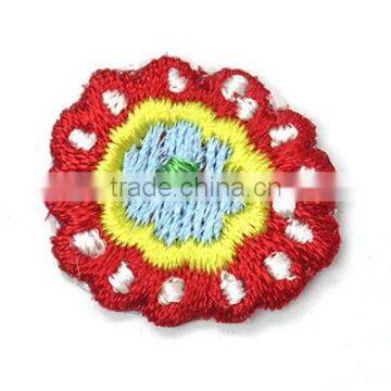 colorful flower design crochet applique