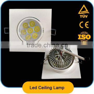 High Quality Aluminium Alloy Square Led Ceiling Lamp 7*1w,>80lm/w,Ra>80,CE,ROHS,ERP,led Lighting Fixture,ceiling Lamp photo-4