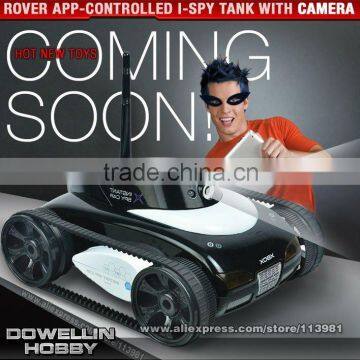 2013 Hot New Toys!! Rover App-Controlled wifi 4Ch Tank With Camera for iPhone, iPod Touch and iPad/RC Toy Car