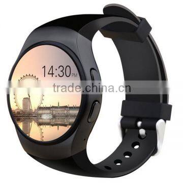 2016 New Product KW18 Smart Watch Android IOS Bluetooth MTK2502C SIM Round Heart Rate Monitor Watch Clock