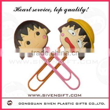 hot sell cute girl pvc promotion book mark