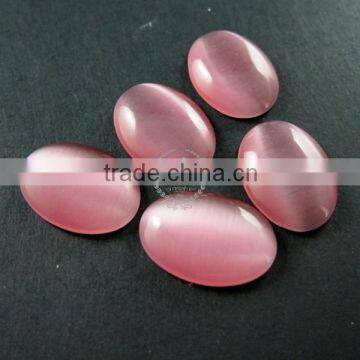 13x18mm Oval Pink Synthetic Cat Eye Cabochon DIY Supplies for Earrings,rings,pendant Charm Supplies 4120064 photo-2