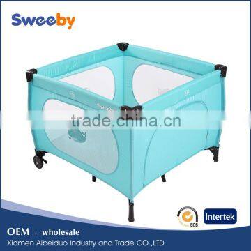 Wholesale baby square playpen travel cot baby play yard portable baby cots