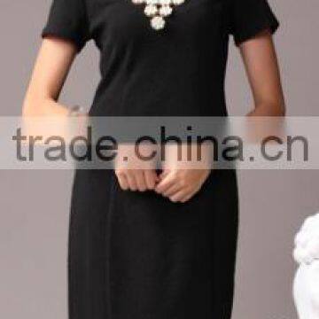 Pretty Steps 2016 latest high quality short sleeve casual dress design, female elegant garment manufacturer in China