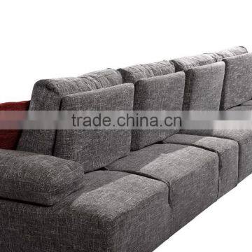 China Foshan Factory High Quality Modern Fabric Corner Sofa Set Designs photo-2