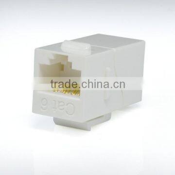 RoHS2 RJ45 Cat6 180 Degree Unshielded UTP Straight Keystone Coupler photo-3