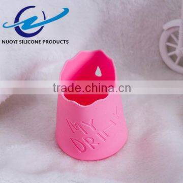Candy Color Glass Bottle Silicone Cup Sleeve for Creative Mug