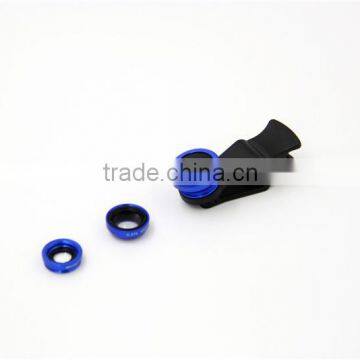 Universal Circle Clip 3 in 1 Zoom Lens for Mobile Phone Lens Wide Angle Lens Marco Lens