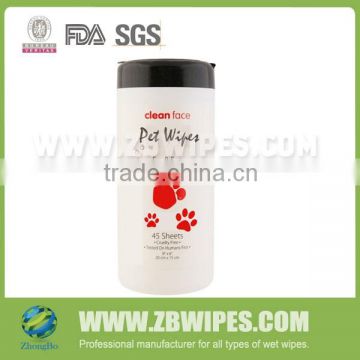 Effective Cleaning Pet Wet Wipe Dog Grooming Wipes