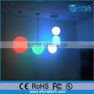 remote control PE plastic cordless led globe pendant lamp,rgb color changing led decoration ball