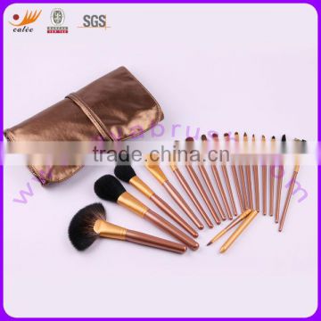 18-piece Make-up Brush Set with Aluminum Ferrule and Wooden Handle, Various Colors and Hairs are Available