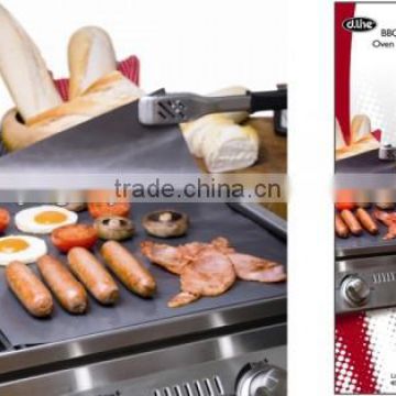 BBQ hot plate liner,50x40cm PTFE BBQ grill mat hot grill liner Ideal for use on publich BBQs