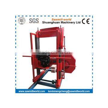 Lumber Cutting Mobile Horizontal Band Saw Mill With Diesel Engine