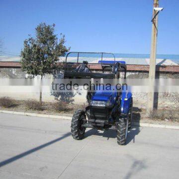 mini tractor with front end loader, pallet forklift attachment