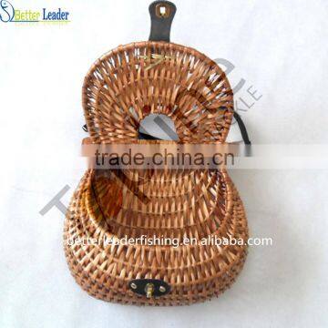 Fishing wicker basket for fisher