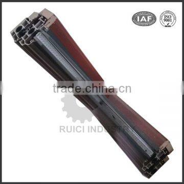 China cheap brown pvc sliding glass windows and doors profile frame