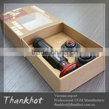 Vacuum wine bottle stopper with pump with gift box for bar shop