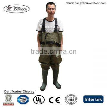 Multi-layered Taslon/PVC Chest Wader Made in China