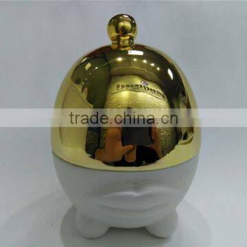 hot sale personalized color glazed decorative ceramic custom candle jar