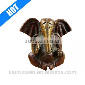 Dashboard Figurines Elephant God Brass Statue