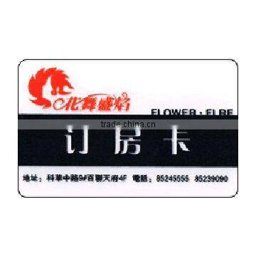 Smart transparent pvc booking card for hotel