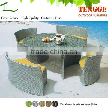 Outdoor dining set rattan dining round table and chair set