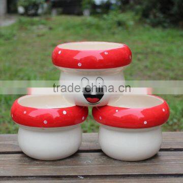 Cute Garden Decor Small Ceramic Smiling Face Planters photo-2