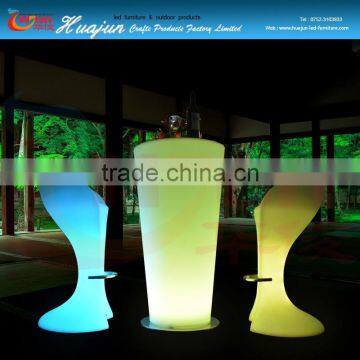 luminous Japanese design led dining colorful table