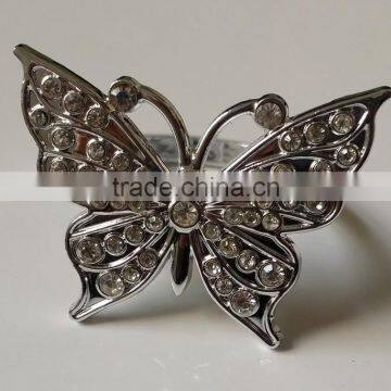 Rhinestones Butterfly Napkin Ring photo-2