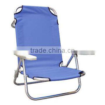 Blue Alum. Beach Chair with arm/Fold L91906