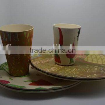 BSCI Audit Hot-sell Bamboo Fiber Print Dinner Set (BC-CS1009) photo-2