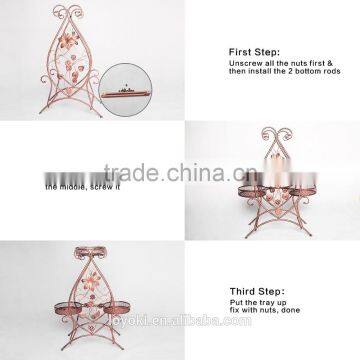 3 Flower Pot Display Garden Decorate Plant Flower Pot Metal Iron Plant Storage Stand photo-6